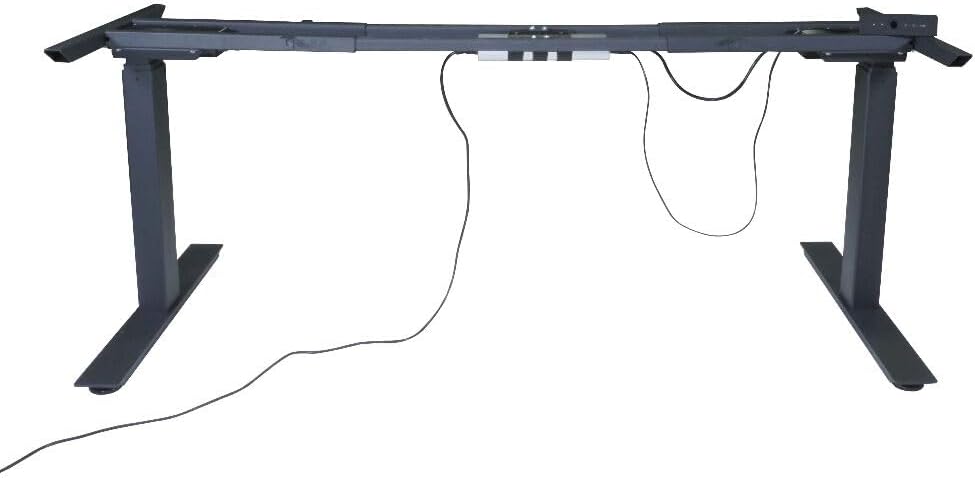 Titan Dual Motor Electric Adjustable Base Height Sit-Stand Standing Desk Frame 50" H 63" W Programmable Buttons