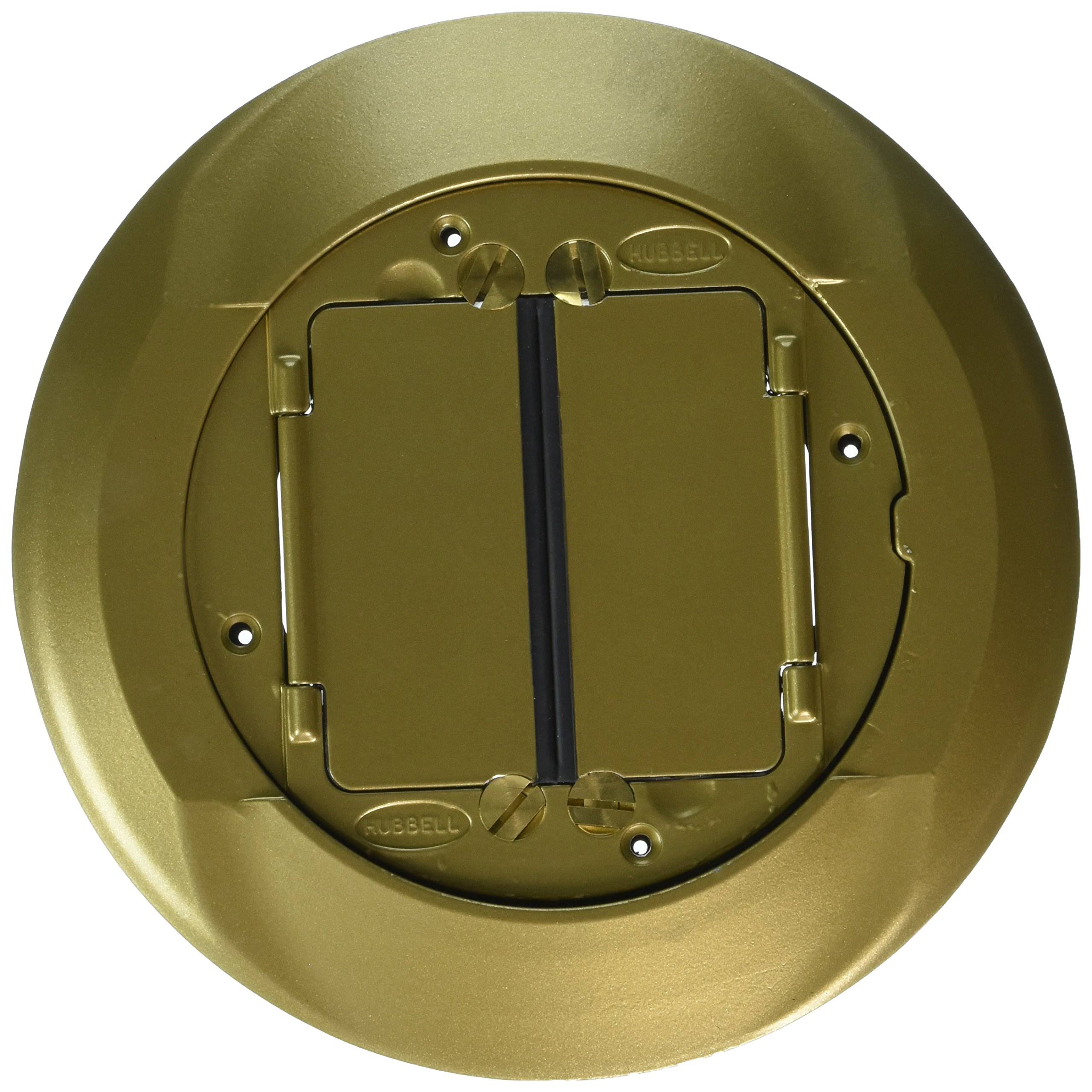 Hubbell WIRING Device-Kellems S1CFCBRS Floor Box Cover Carpet Flange,Brass