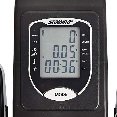 Stamina Air Rower Fitness Rowing Machine, Black