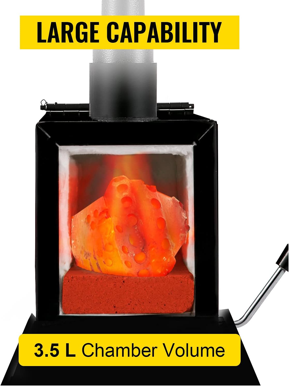 VEVOR Propane Gas Forge Single Burners with Single Durable Door, Blacksmithing Forge Square Large Capacity, Square Propane Burner Forge for Knife and Tool Making