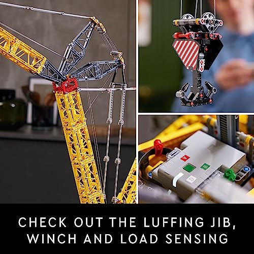 LEGO Technic Liebherr Crawler Crane LR 13000 42146 Advanced Building Kit for Adults, Build and Display a Rewarding Project, Model Crane with Incredible Details Including Winch System and Luffing Jib