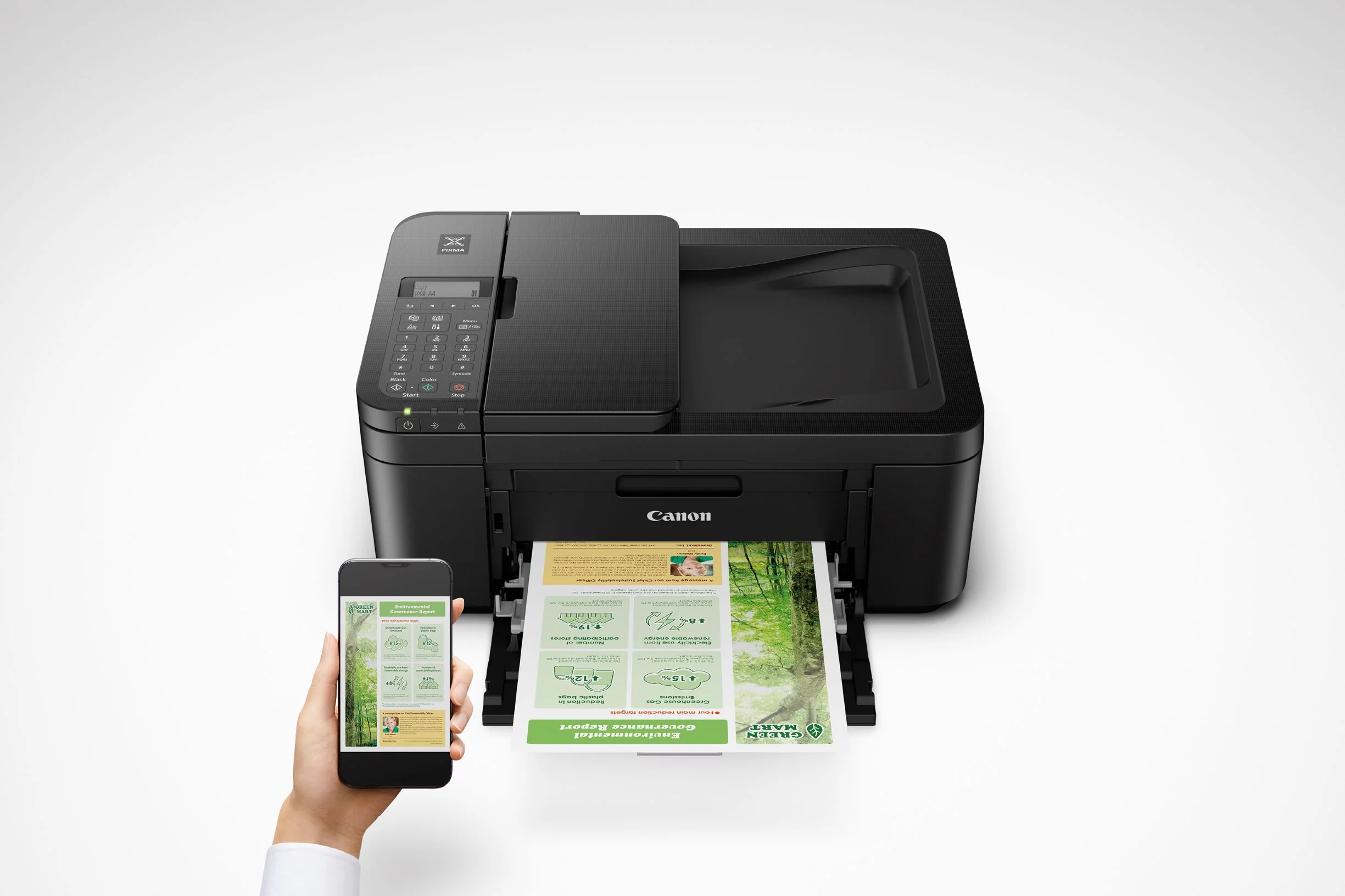 Canon PIXMA TR4722 All-in-One Wireless InkJet Printer with ADF, Mobile Print and Fax