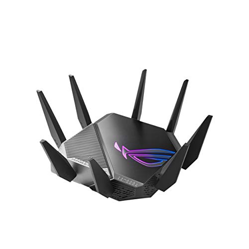ASUS ROG Rapture WiFi 6E Gaming Router (GT-AXE16000) - Quad-Band, 6 GHz Ready, Dual 10G Ports, 2.5G WAN Port, AiMesh Support, Triple-level Game Acceleration, Lifetime Internet Security, Instant Guard