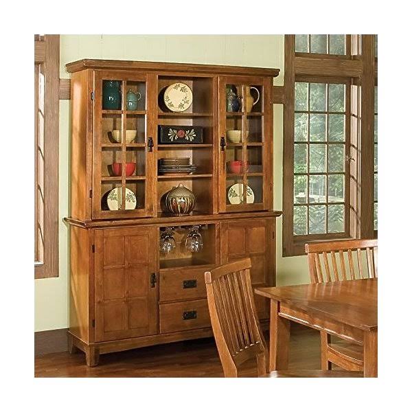 Home Styles Arts u0026 Crafts Dining Buffet with Hutch, Brown
