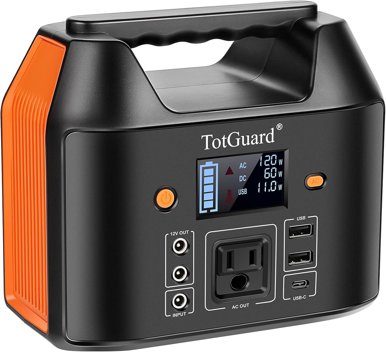Portable Power Station, TotGuard 800W Portable Backup Lithium Battery 555Wh Portable Solar Generator with 2 110V(Peak 1200W) Pure Sine Wave AC Outlets for Outdoor Road Trip Camping Emergency Adventure