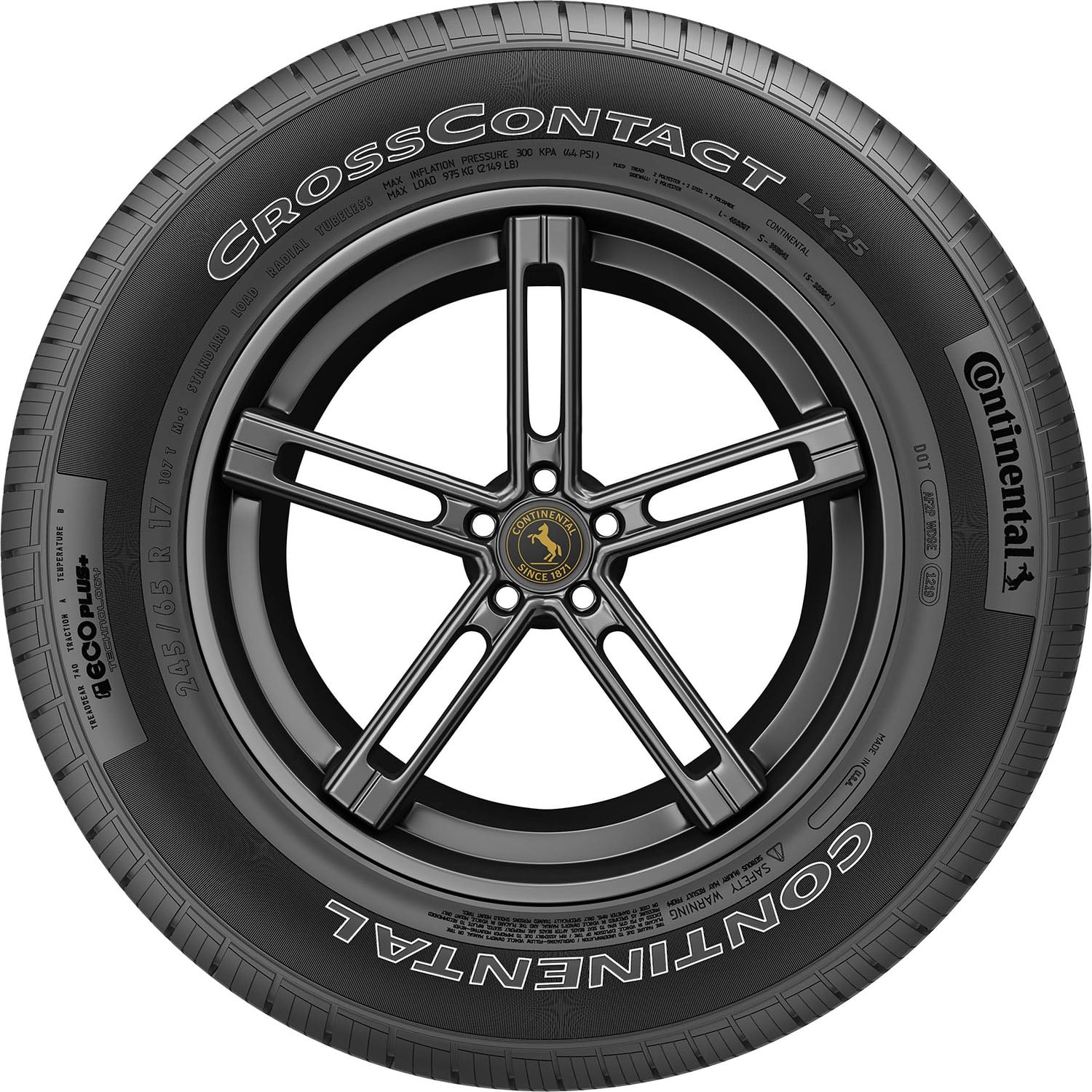 Set of 4 Continental CrossContact LX25 235/65R18 106H Tires
