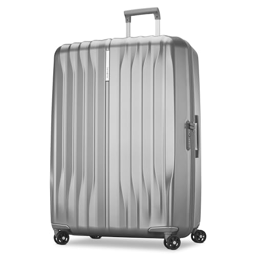 Samsonite UpLIFT 19" Lightweight Hardside Carry-On Luggage with Spinner Wheels - Expandable - Airline-Approved, Polycarbonate Hard Suitcase for Ultra Lightweight Travel - Silver Shimmer