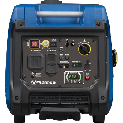 Westinghouse 5000 Peak Watt Super Quiet Dual Fuel Portable Inverter Generator, Remote Electric Start, Gas & Propane Powered, RV Ready 30A Outlet, Parallel Capable, Blue/Black