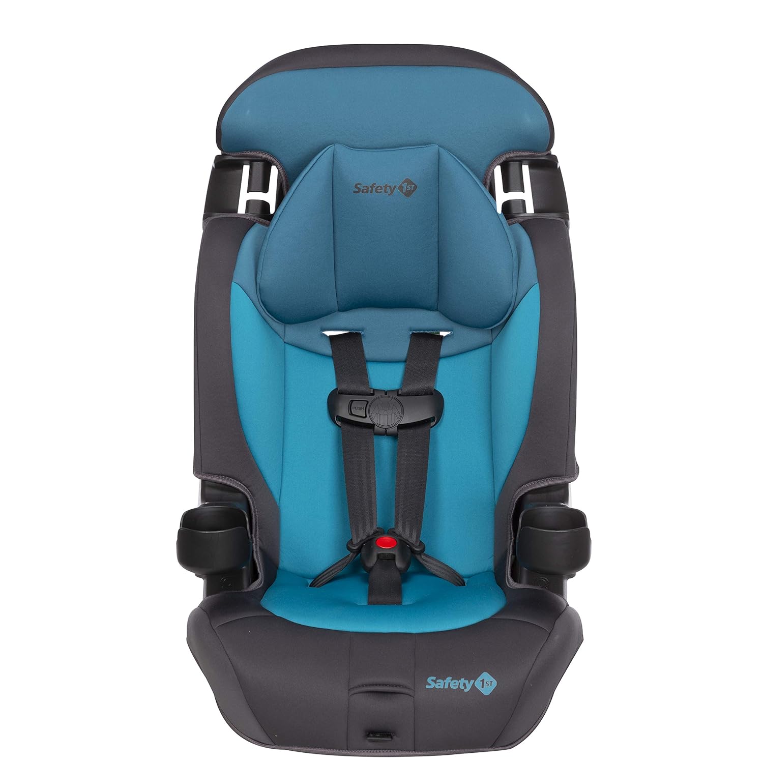 Safety 1st Grand 2-in-1 Booster Car Seat, Forward-Facing with Harness, 30-65 pounds and Belt-Positioning Booster, 40-120 pounds, Capri Teal & Getaway All-in-One Convertible Car Seat, Haze
