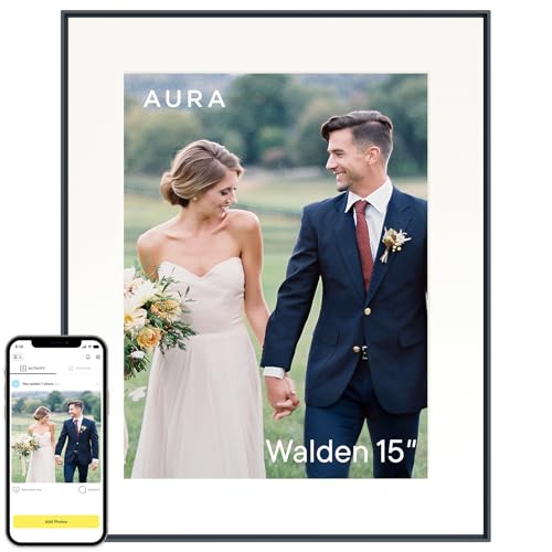 Aura Digital Picture Frame - 10.1" HD Mat Display | Wirecutter's Best Digital Frame for Gifting - Send Photos Directly from Your Phone from Anywhere | Quick & Easy Setup Over WiFi - Free App | Black