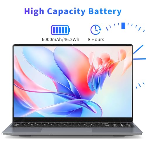 16 Inch Laptop Computer, Gaming Laptop, 16GB RAM 512GB SSD, N95 Processor, FHD 1920 * 1200, 180 Angle Open, Backlit Keyboard, Windows 11 Pro, Fingerprint Unlock, BT 4.2, WiFi 5