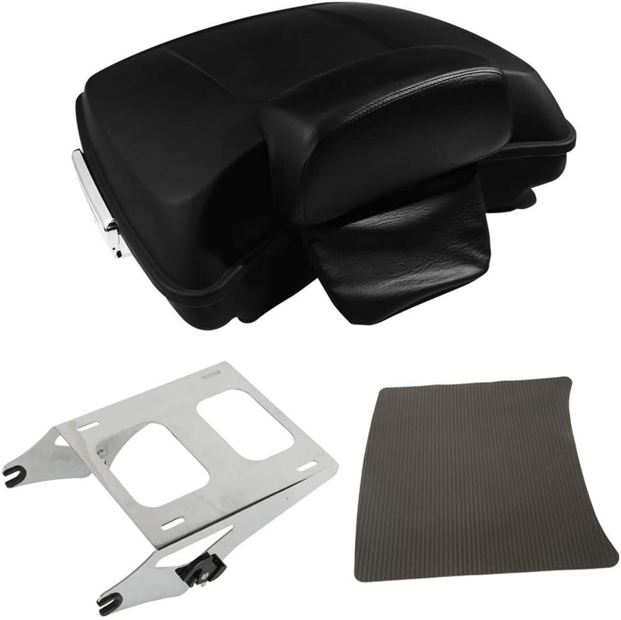 TCT-MT Razor Tour Pak Pack Trunk &Backrest Pad Fit For Harley 2014-2020 Electra Glide FLHT, Road King FLHR, Street Glide FLHX Special FLHXS, CVO Limited FLHTKSE; Road Glide FLTRX 2015-2020 Vivid Black