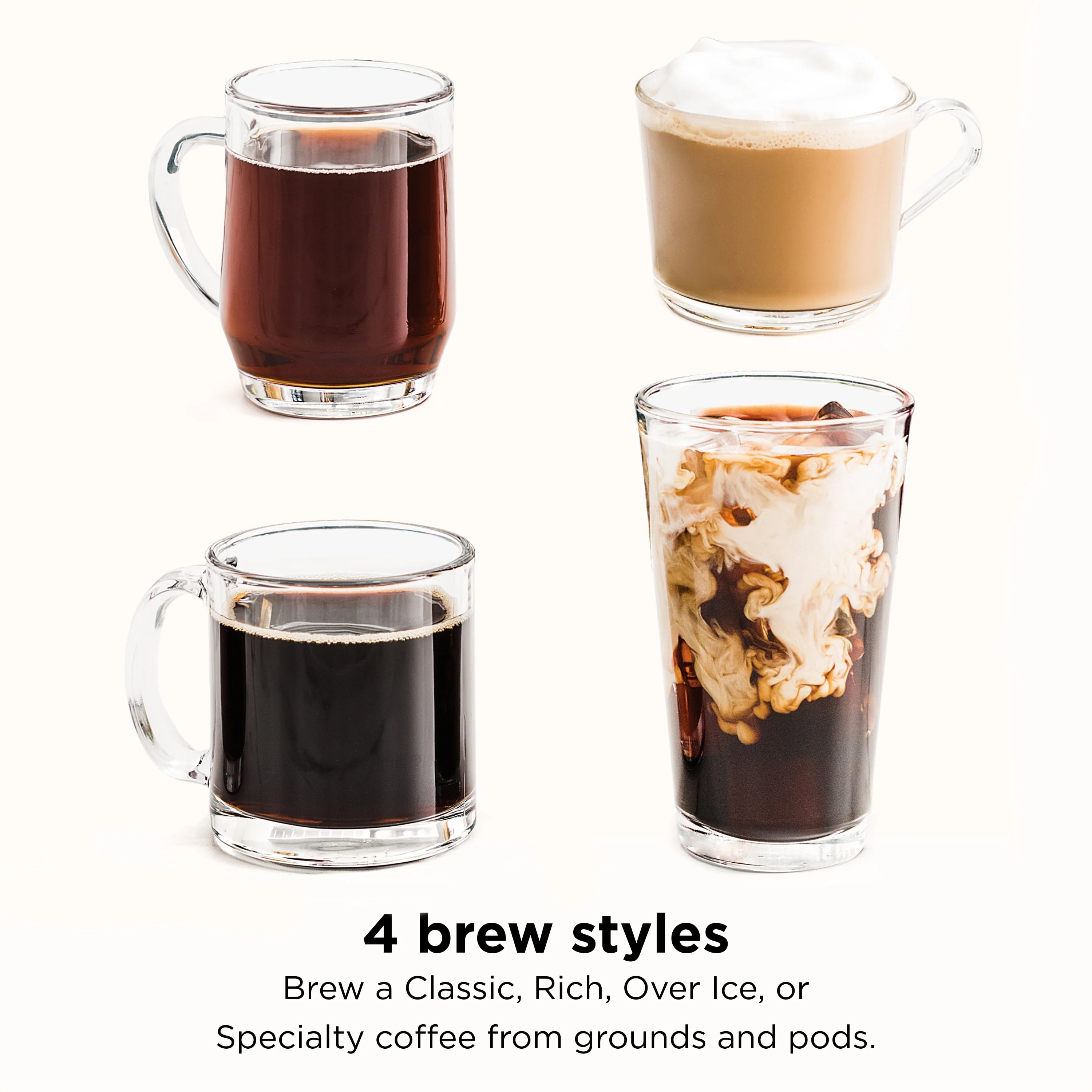 Ninja® CFP300 DualBrew Specialty Coffee System, Single-Serve, K-Cup Pod Compatible, 12-Cup Drip Coffee Maker, Glass Carafe