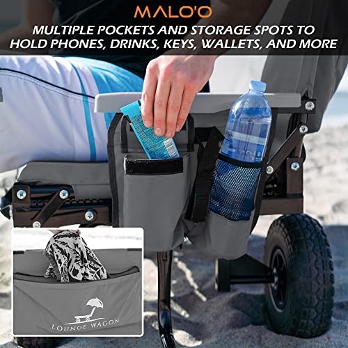 The Lounge Wagon – The Only Wagon That Converts into a 2-Person Chair - 3-in1 cart - Included Cargo net- Ultimate Beach Wagons– Beach Chairs for Adults – Sports Wagon(Umbrella Sold Separately)…
