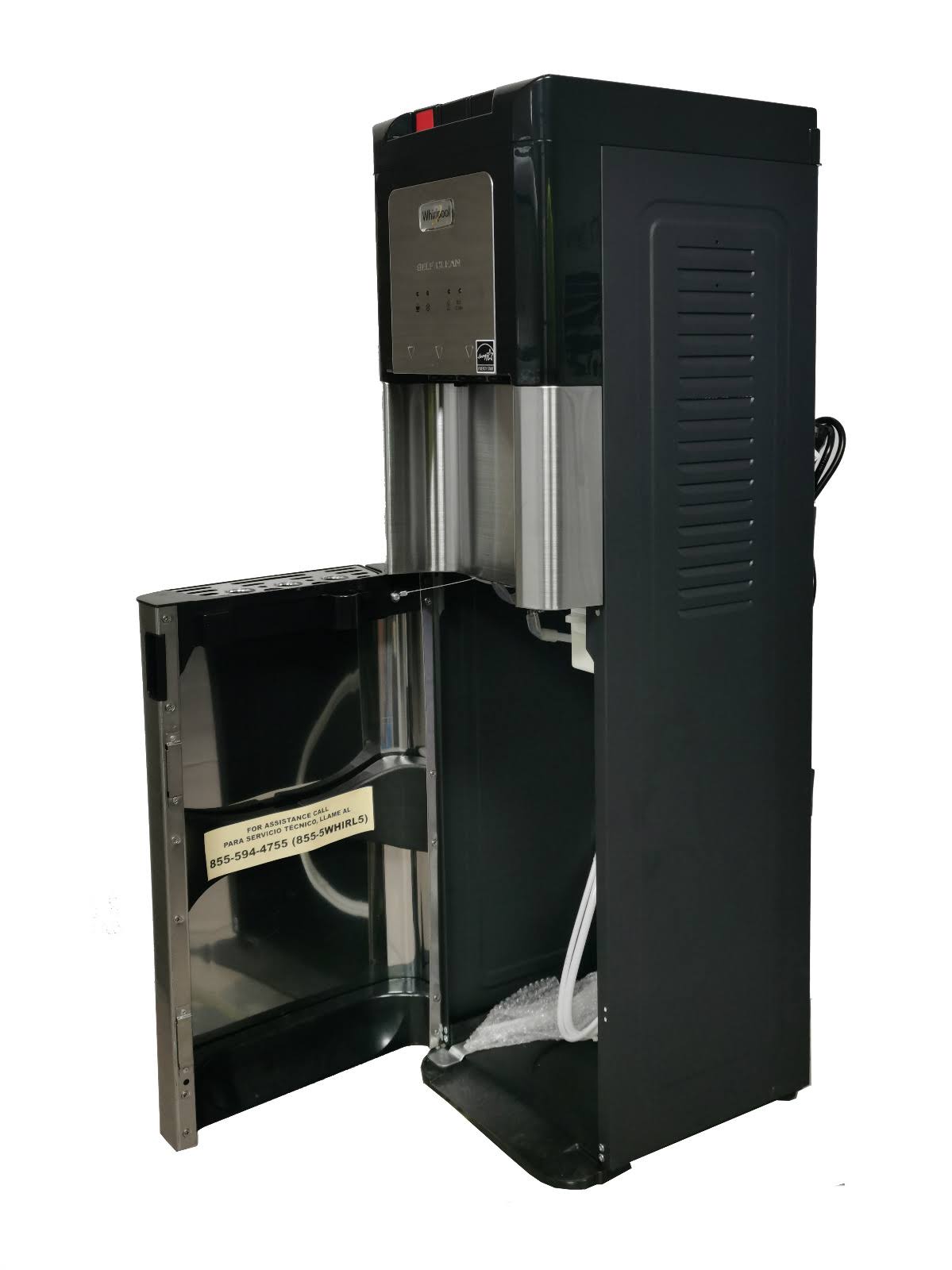 Whirlpool Self-Cleaning, Bottom Loading, Hot, Cool and Cold, Water Dispenser with 4 LED Indicators in Stainless Steel