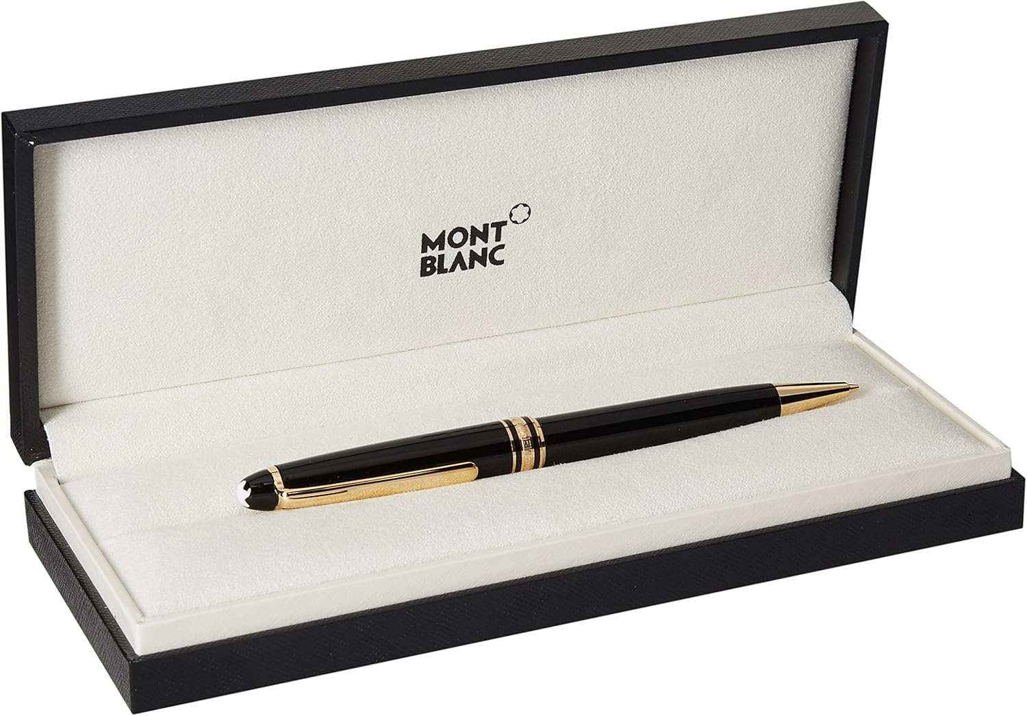 Mont Blanc 165-Meisterstuck Classique Gold Mechanical Pencil, Black-0.7 (12737)