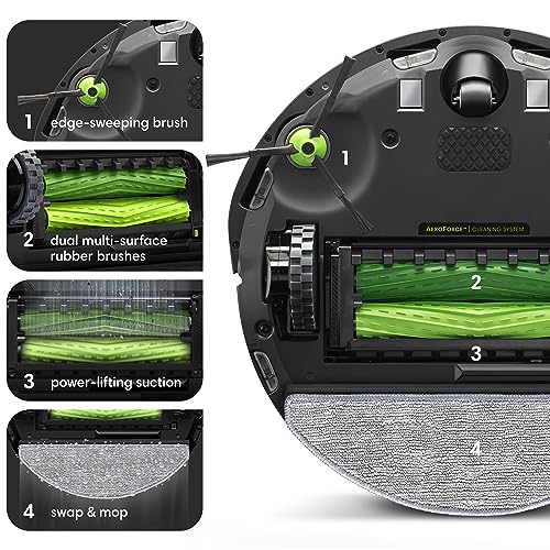 iRobot Roomba i3+ EVO (3550) Self-Emptying Robot Vacuum – Now Clean by Room with Smart Mapping, Empties Itself for Up to 60 Days, Works with Alexa, Ideal for Pet Hair, Carpets​, Roomba i3+