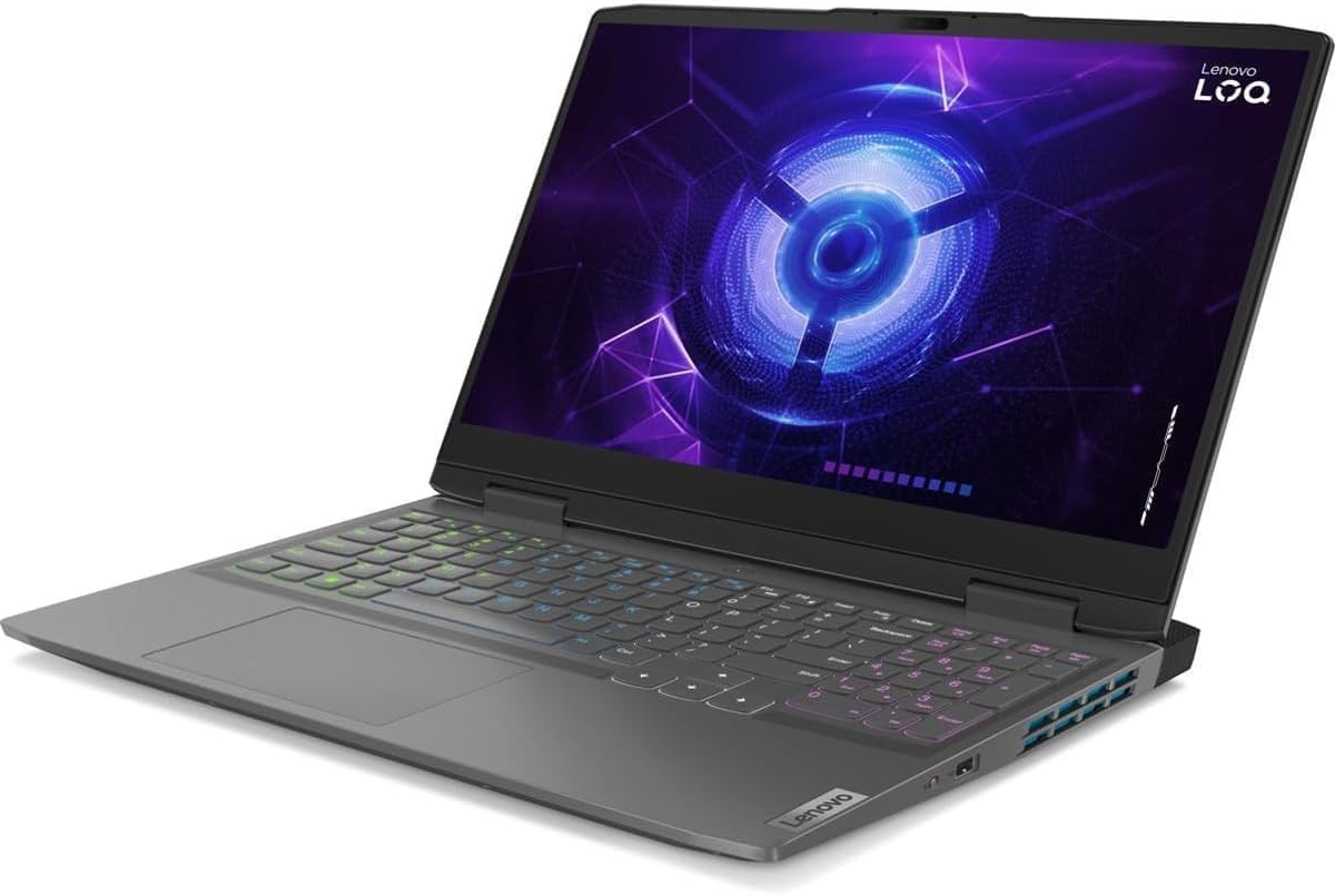 Lenovo LOQ 15IRH8 Gaming & Entertainment Laptop (Intel i7-13700H 14-Core, 16GB DDR5 5200MHz RAM, 512GB PCIe SSD, GeForce RTX 4050, 15.6" 144 Hz Full HD (1920x1080), Win 10 Pro) with USB-C Dock