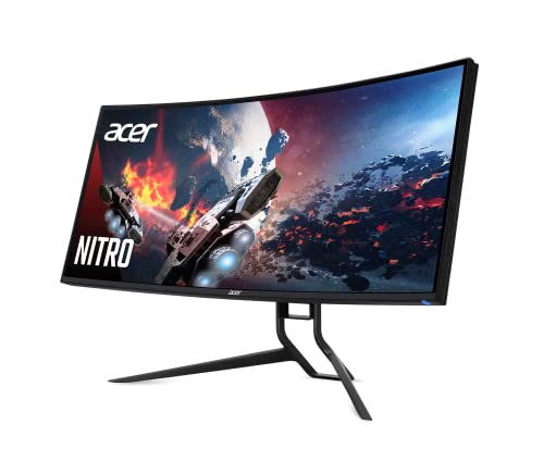 Acer Nitro XR343CK Pbmiipphuzx 34" UltraWide QHD 3440x1440 1900R Curved Gaming Monitor | AMD FreeSync Premium | 180Hz | DisplayHDR400 | DCI-P3 98% | 1 x USB 3.1 Type-C, 2 x Display Port & 2 x HDMI 2.0