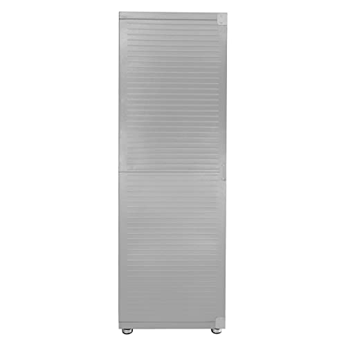 Seville Classics UltraHD Solid Steel Lockable Metal Storage Cabinet Locker Organizer, w/Adjustable Shelves for Garage, Warehouse, Office, Classroom, Granite, 48" W x 24" D x 72" H
