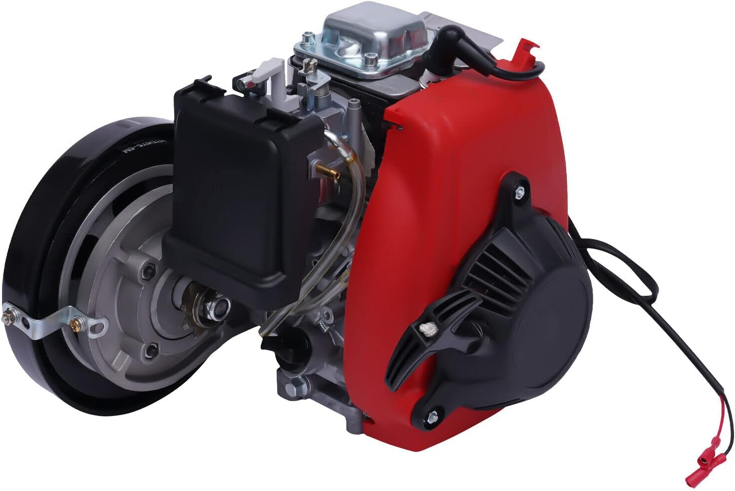 49CC 4-Stroke Bike Engine Kit DIY Motorized Petrol Bike Engine Motor Scooter Kit Belt Gear Single Cylinder Gas Petrol Bicycle Engine Kit with Air Cooled