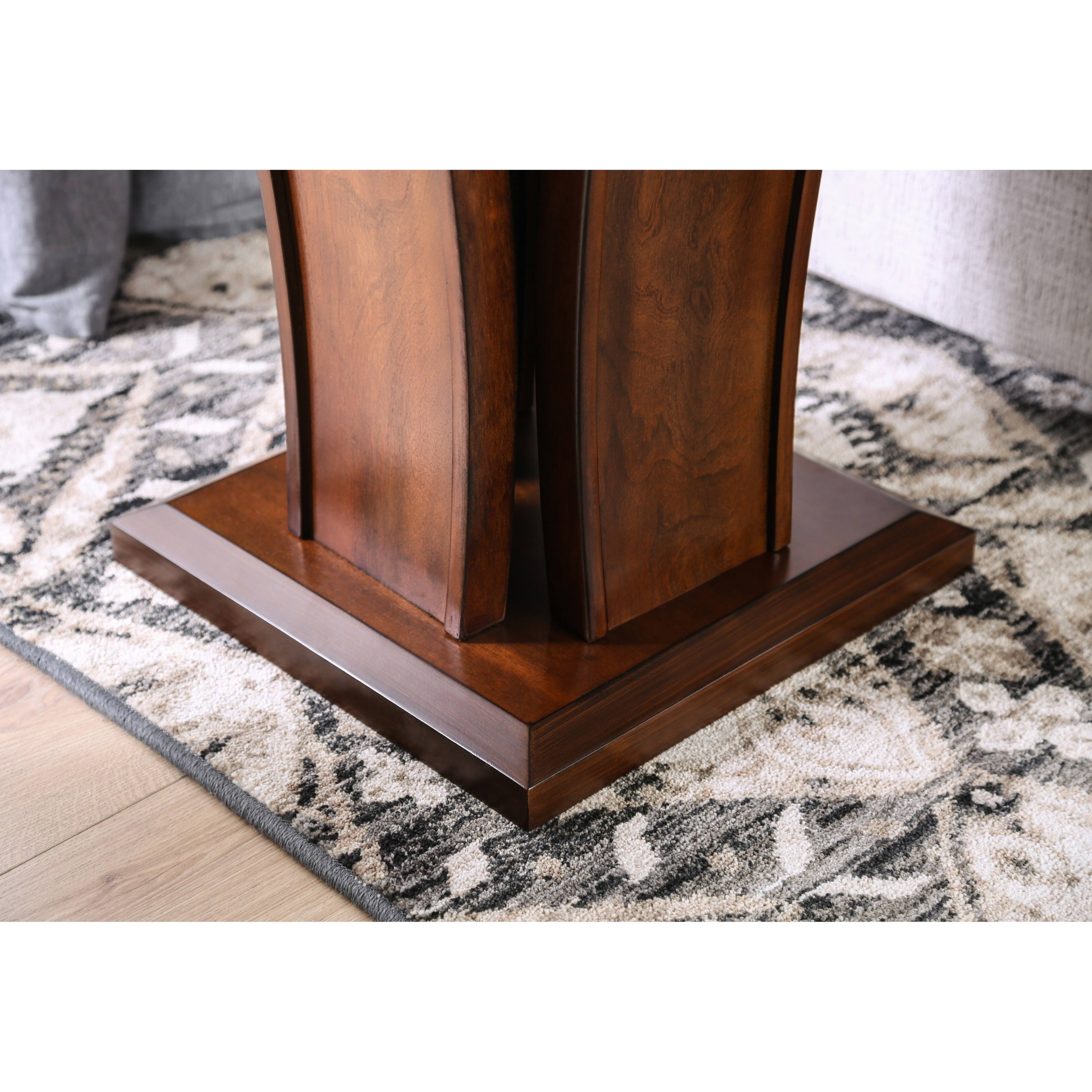 Strick u0026 Bolton Ivie Hill Dark Cherry Beveled Glass Top End Table
