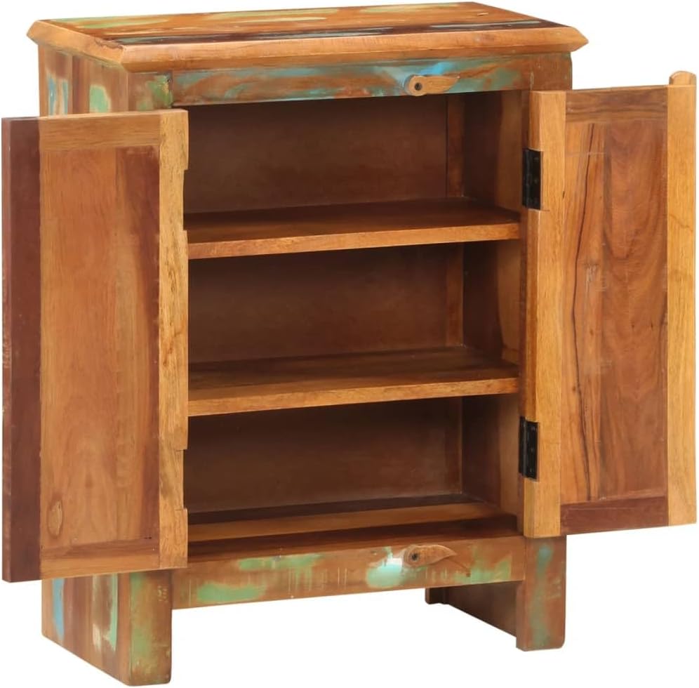 Sideboard with 2 Doors, Bedroom Dresser Bookcases Craft Cabinet Liquor Cabinet Suitable for Living Room Small Spaces Kitchens Entryway, 21.7"x11.8"x27.6" Solid Wood Reclaimed