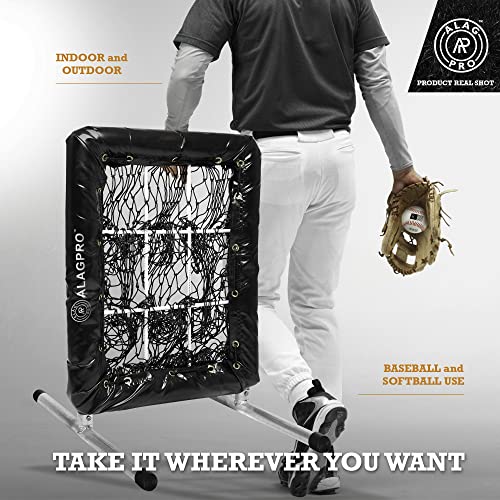 ALAGPRO® The Original 9 Hole Pitching Net with Strike Zone Pocket | Pitching Target for Baseball & Softball Pitchers