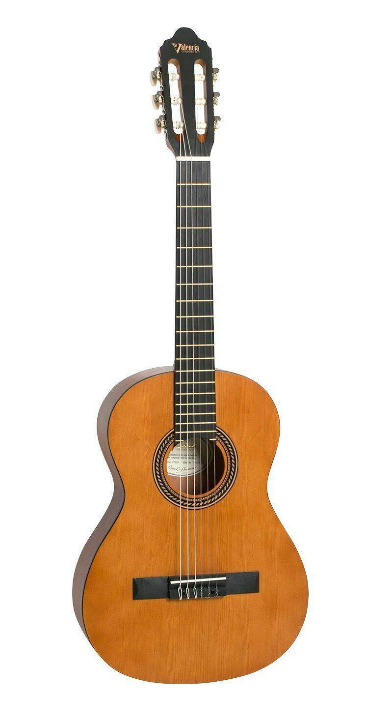 Valencia 200 Series 3/4 Size Classical Acoustic Guitar Natural