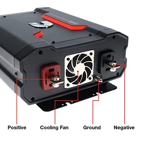 Cummins 5000 Watts Inverter Modified Sine Wave Truck Inverter 12 Volts to 110 Volts Four AC Outlets Two USB Ports (Plus Cable Kit)- CMN5000W - Inverters for Vehicles, Van Life, Camping