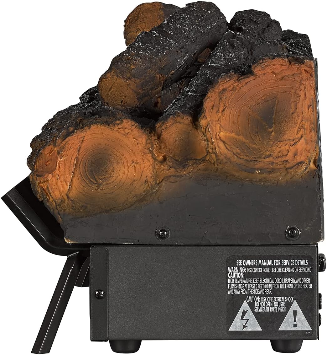 duraflame® Infrared Quartz Electric Log Set Heater with 3D Flame® Effect and Remote Control, Rustic Pine