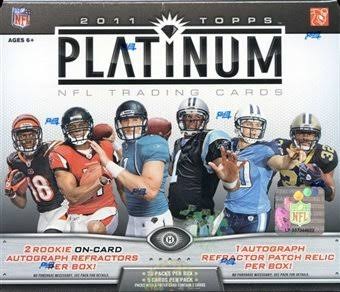 2011 Topps Platinum Football Factory Sealed Hobby Box (3 Autographed Cards / Box)