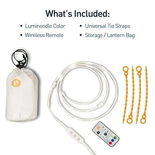 Power Practical Luminoodle Color RGB LED Rope Lights - 14 Color Options, 10ft