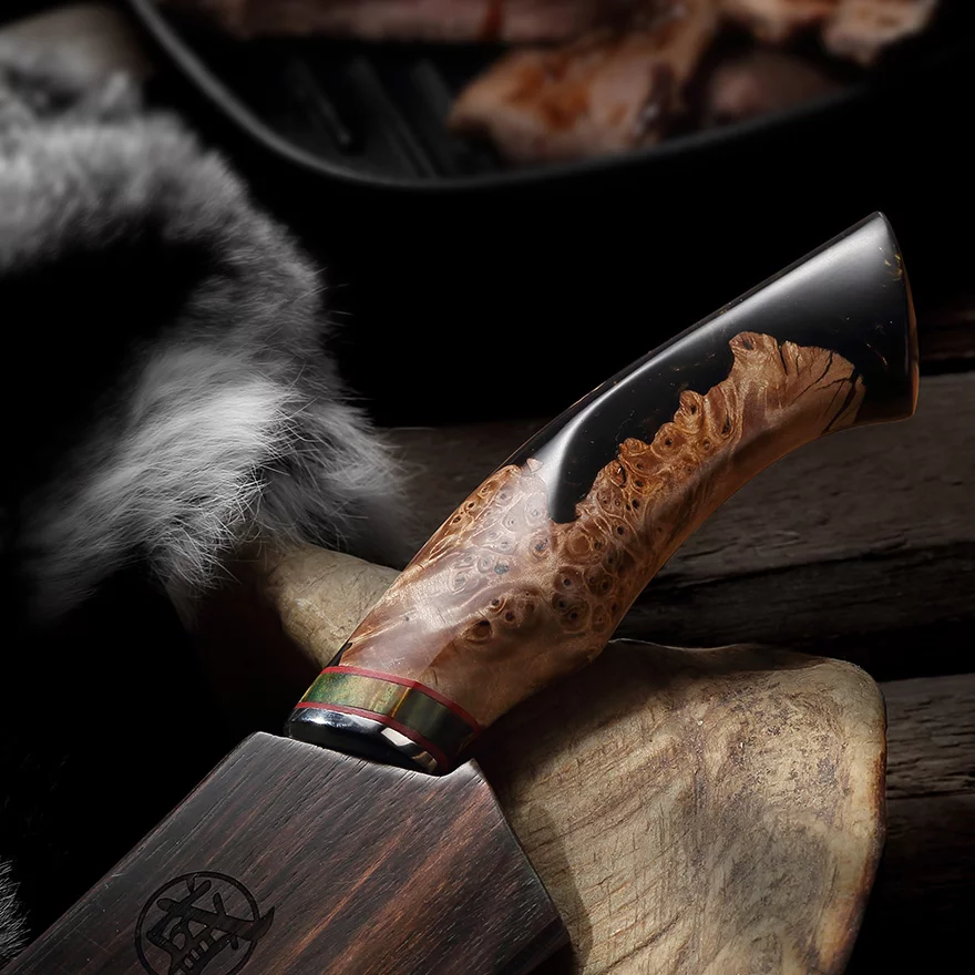 "MITSUMOTO SAKARI Damascus Chef Knife, 8 inch Professional 440C  Japanese Knives"