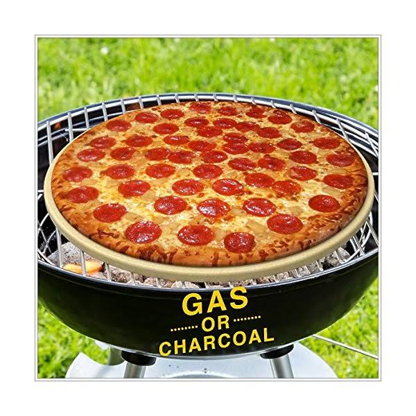 Only Pizza Stone with Thermarite for Best Crispy Crust. Durable, Certified Safe.