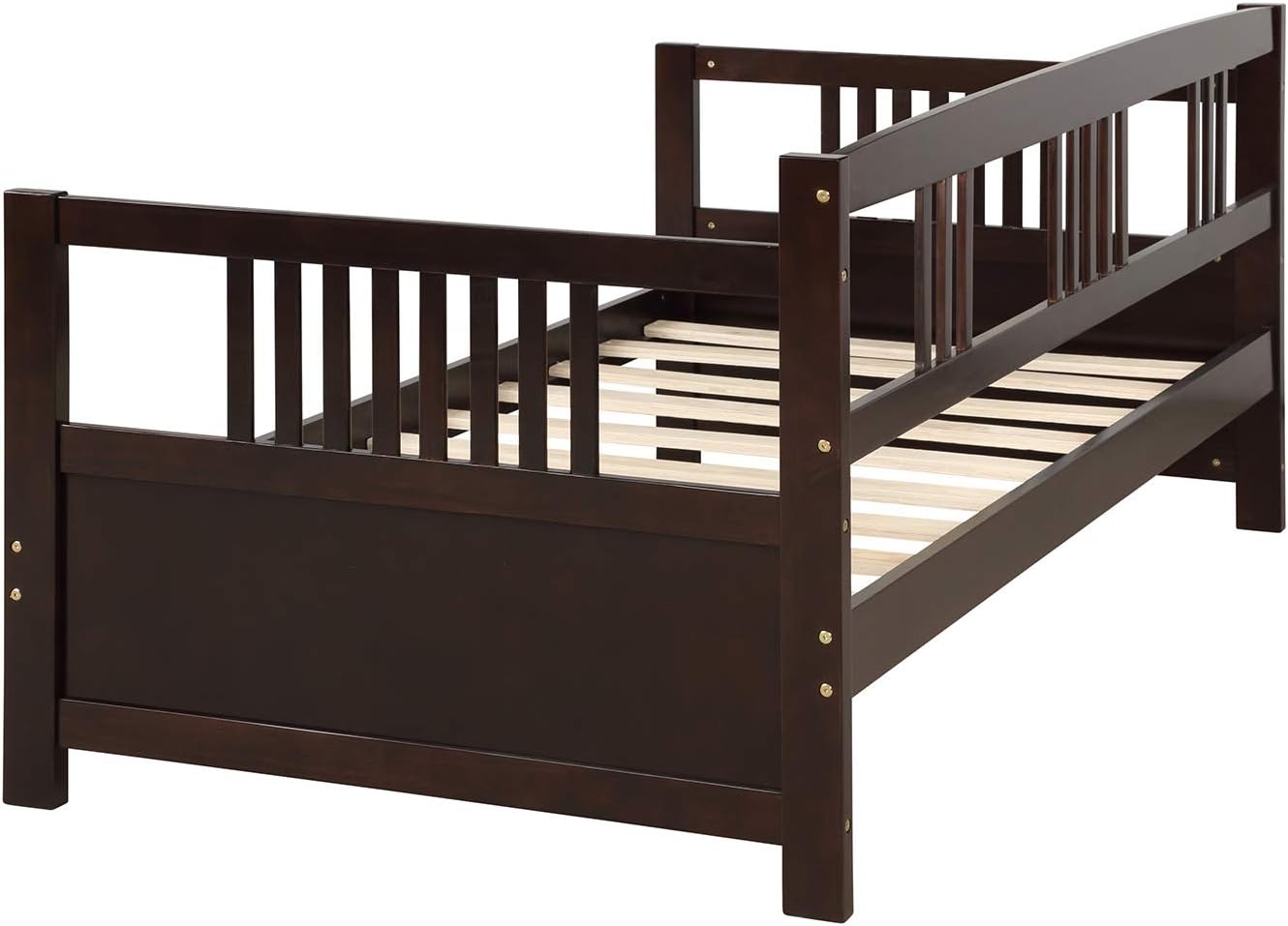 Modern Solid Wood Daybed, Multifunctional, Twin Size, Espresso