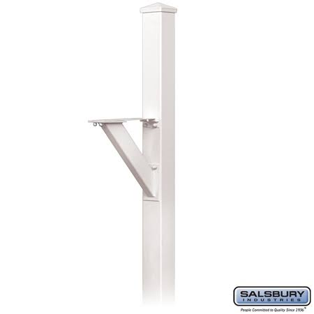 Salsbury Industries 4825BLK Decorative Mailbox Post - Modern - In-Ground Mounted - Black