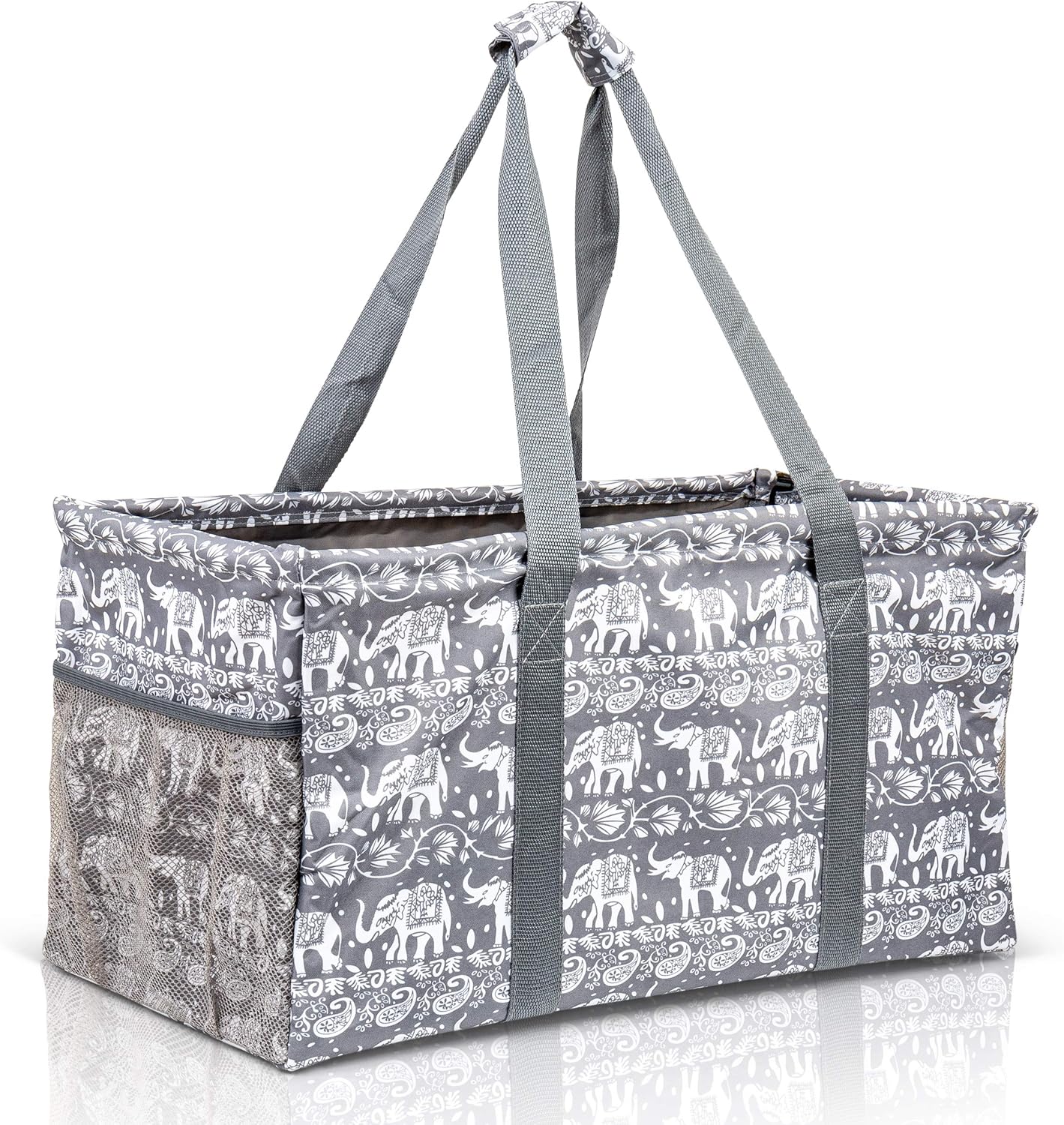 Extra Large Utility Tote Bag - Oversized Collapsible Pool Beach Canvas Basket