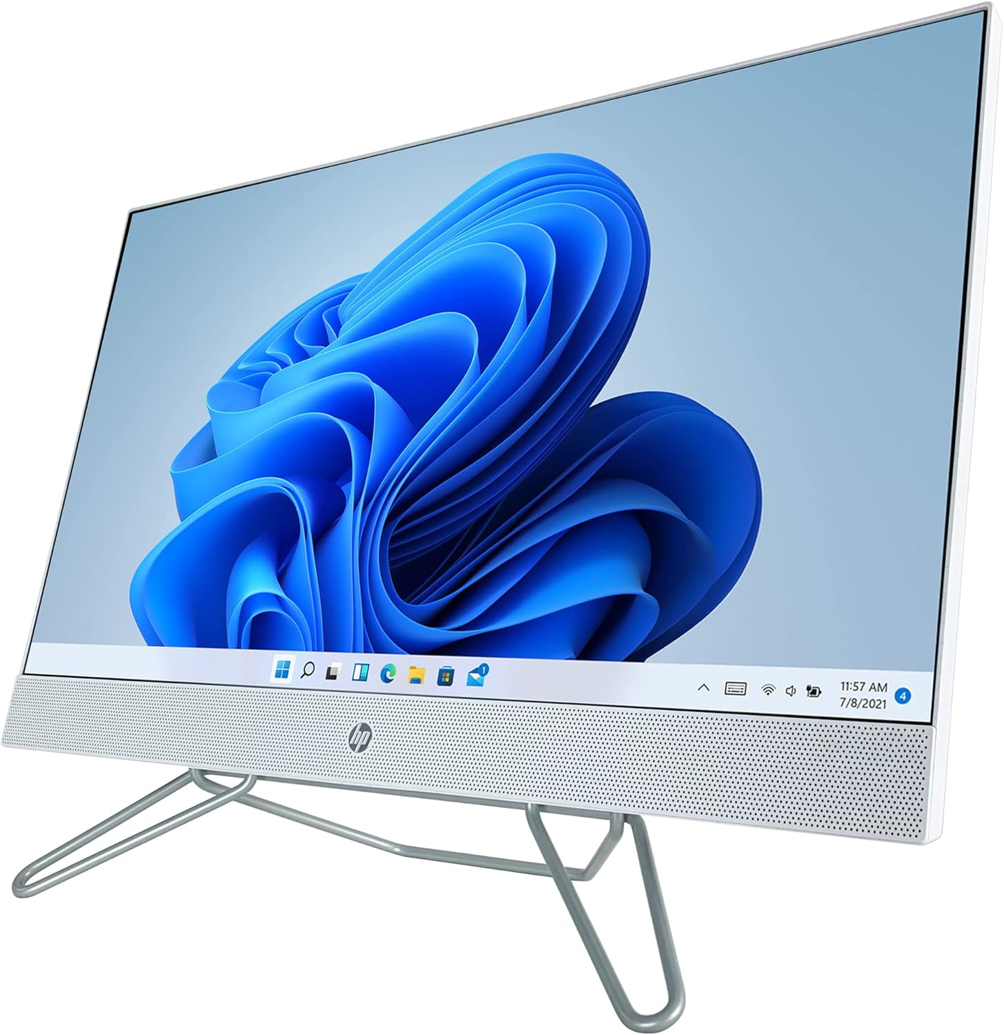 HP 27" Full HD Touchscreen All-in-One Desktop Computer - AMD Ryzen 7 5700U 8-Core up to 4.30 GHz Processor, 64GB DDR4 RAM, 512GB NVMe SSD + 1TB HDD, AMD Radeon Graphics, Windows 11 Pro