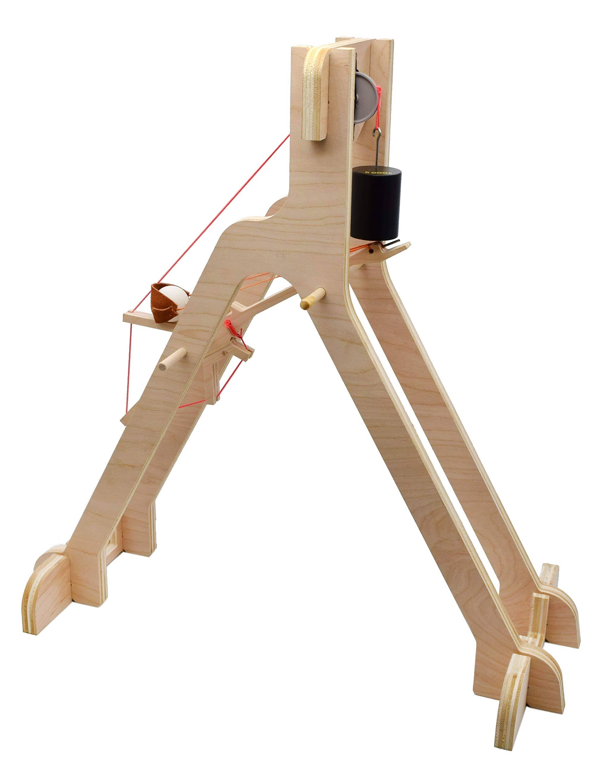 Garage Physics Murlin Trebuchet Kit | DIY Multi-Radius Linear-Node Catapult, Brown