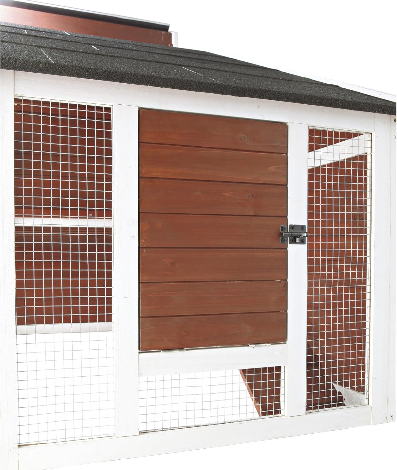 TRIXIE Natura 72-in Enclosed Outdoor Chicken Coop with a Run and Nesting Box