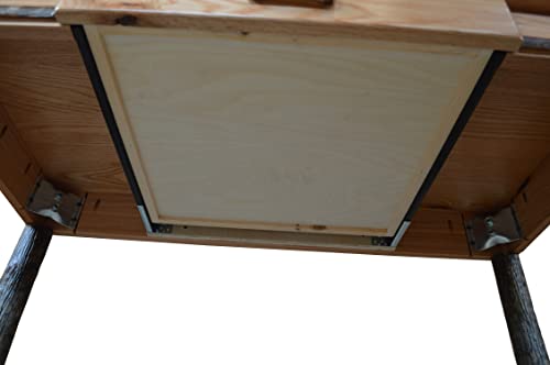 Amish-Made Small Rectangular Walnut-Stained Hickory Writing Desk