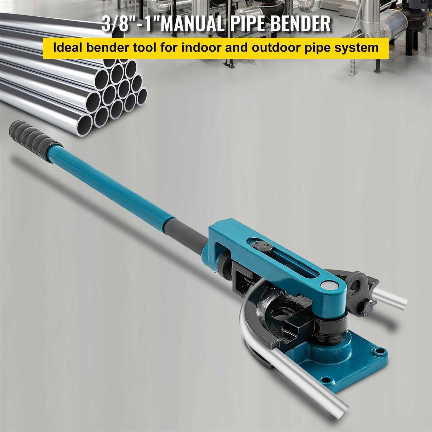 VEVOR Pipe Tube Bender 3/8 to 1 Manual Pipe Tube Bender with 7 Dies - Shop Hardware Tools Online Store