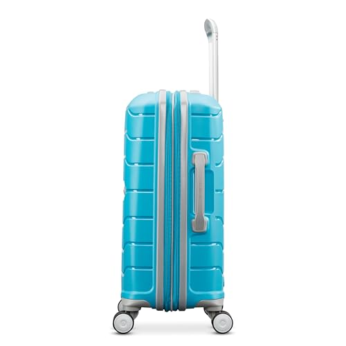 Samsonite Freeform 21-Inch Hardside Carry-On Luggage - Hardshell Carry-On Suitcase - TSA, Airline-Approved - Expandable Hard Shell, Smooth Rolling Spinner Wheels for Lightweight Travel - Navy