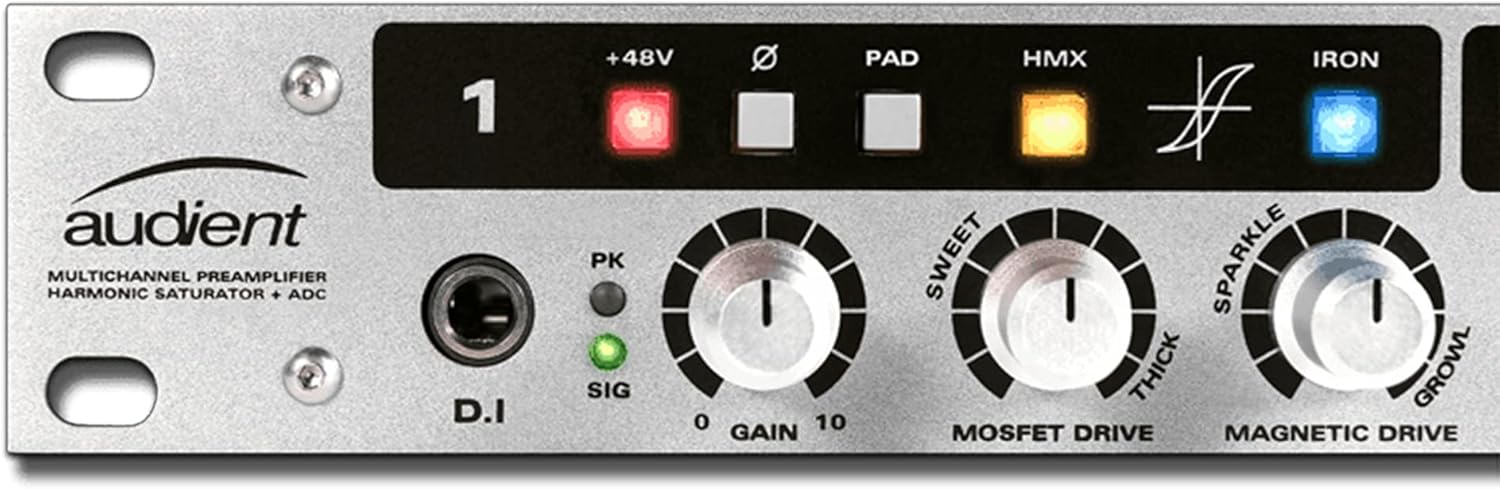 Audient Audio ASP800-8 Channel Microphone Preamplifier with HMX & Iron and 2 XLR Mic Cables