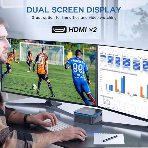 KAMRUI AK1 Plus Mini PC, Desktop Computer 12th N95(up to 3.4GHz) Mini PC 16GB RAM 512GB SSD, Micro PC Computer, Mini Tower PC Support 4K HDMI, Desktop PC with Dual WiFi, BT4.2 for Business Home Office