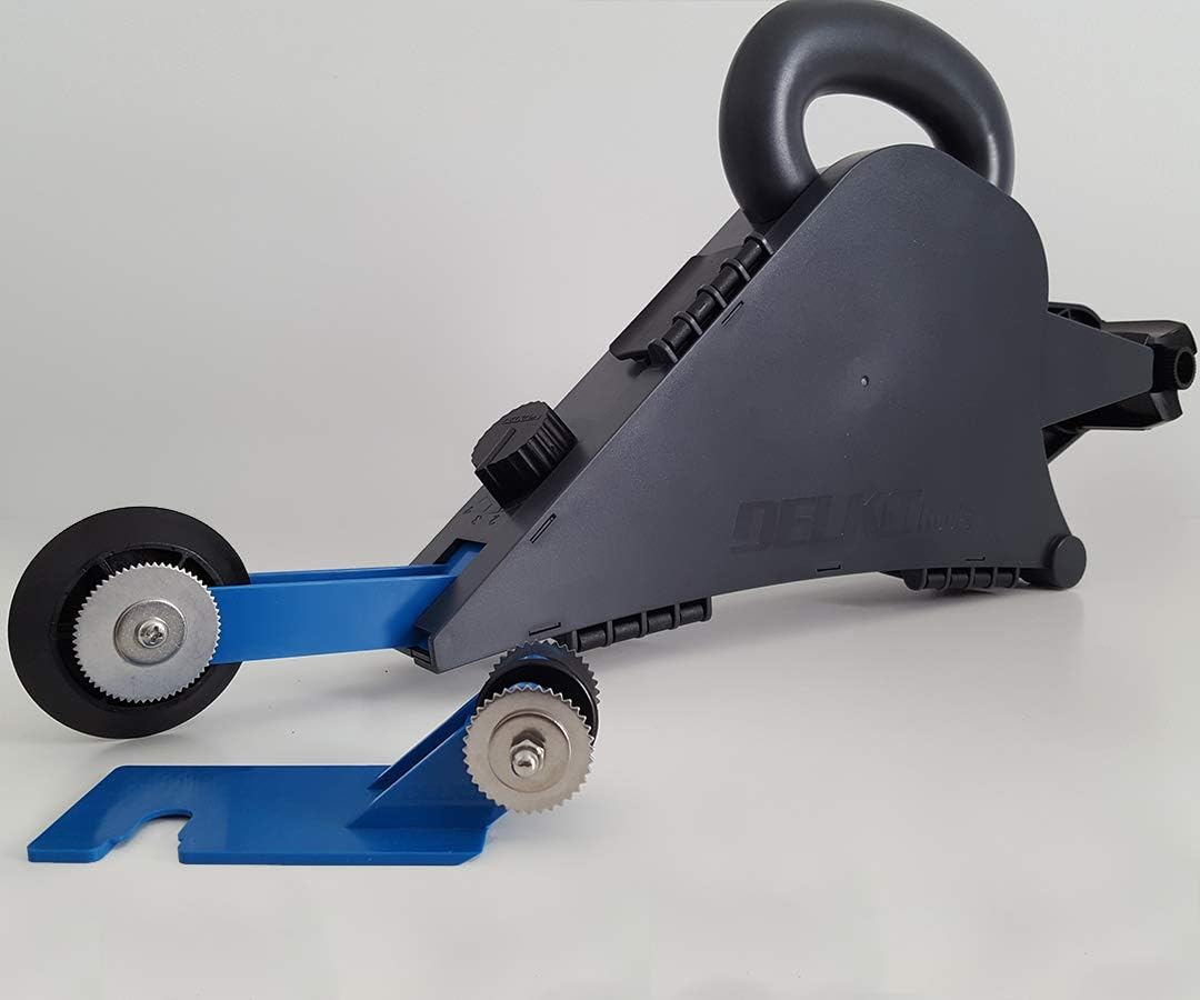 Delko Plastic Drywall Banjo Taper - Handheld Remodeler's Taping Tool with Internal Corner Applicator Creaser Wheel
