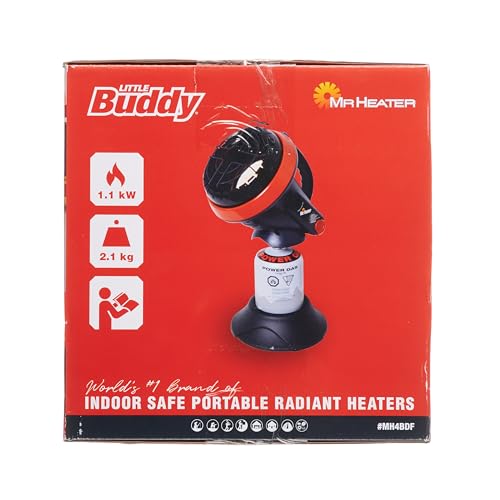 Mr. Heater Portable Buddy with Adaptor for Gas Heating Cartridge System with 7/16 Thread
