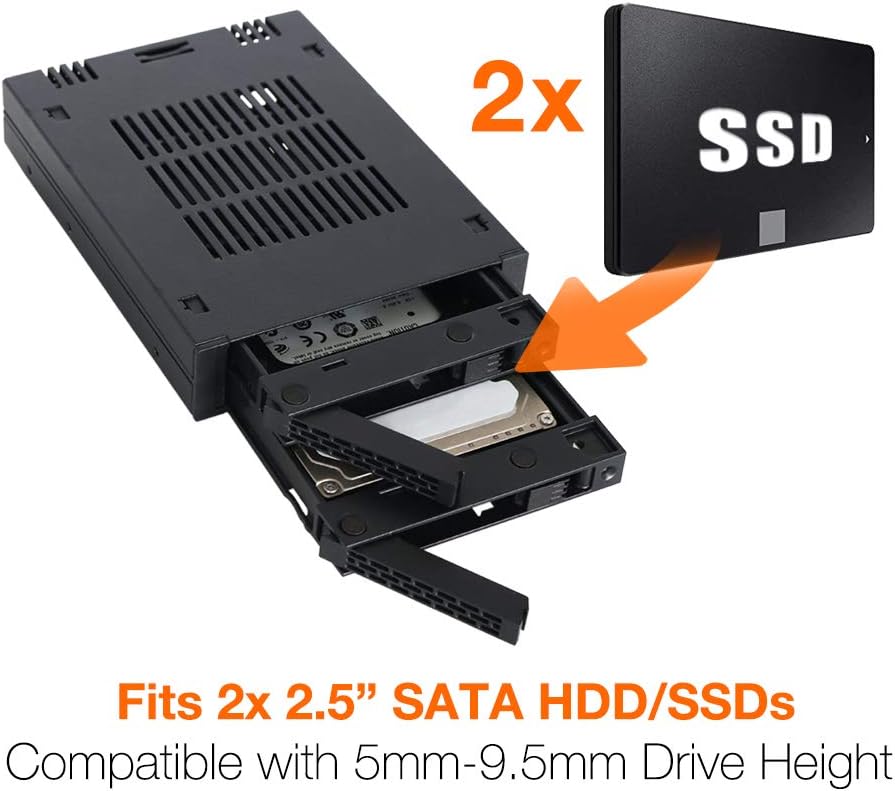 ICY DOCK 6 x 2.5” SATA HDD / SSD Hot Swap Cage for External 5.25” Bay | ExpressCage MB326SP-B