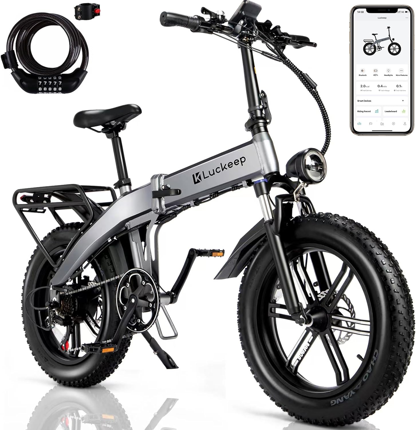 Electric Bike for Adults 1200W Peak Motor, 30MPH 60 Miles Range, 720WH Removable Battery Folding Electric Bike, 20'' x 4.0 Fat Tire Ebikes for Adults,Hydraulic Brakes and UL 2849 Certified